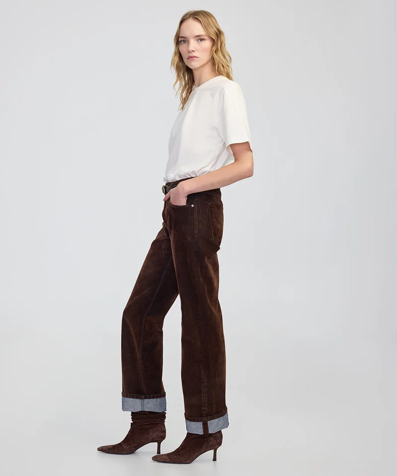 ابيكول Flocked Wide-Leg Jeans