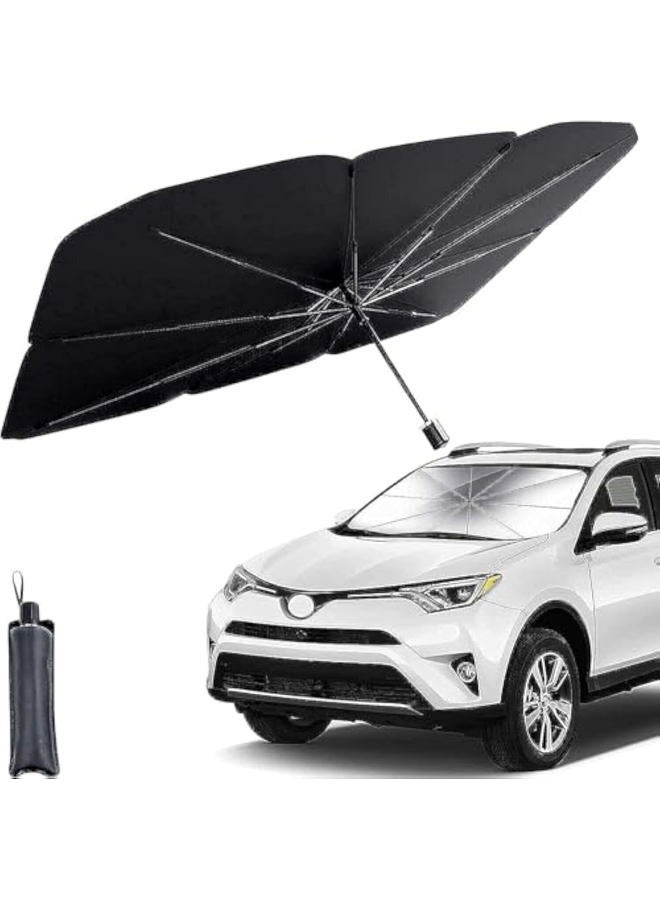 helloleiboo Car Windshield Sun Shade UV Rays and Heat Sun Visor Protector Foldable Reflector Umbrella brella Shield - Image 1