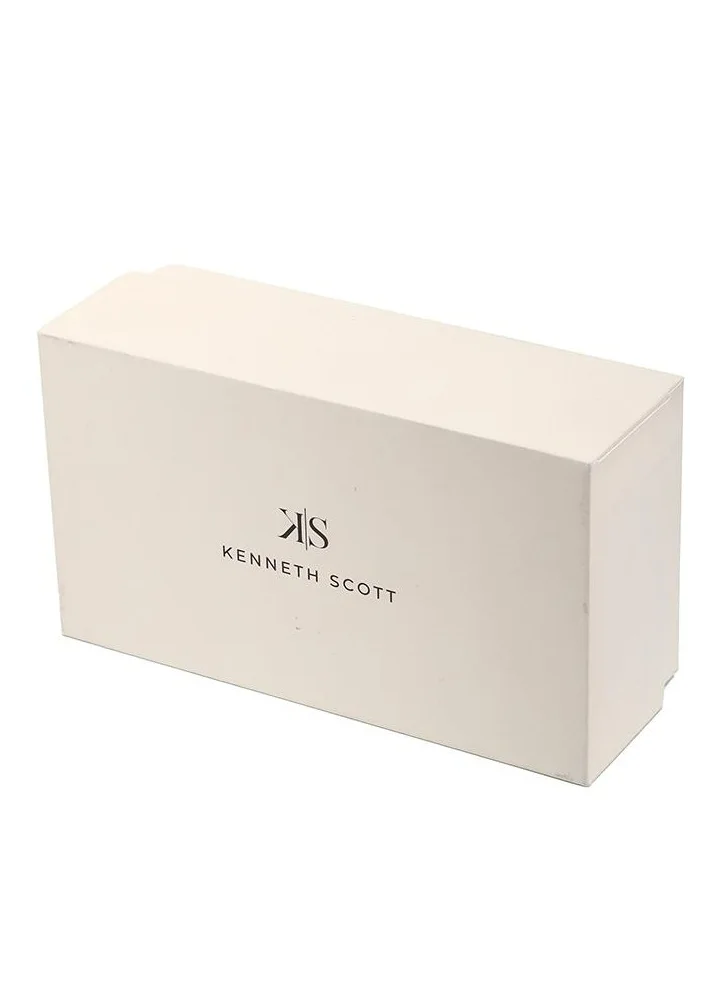 KENNETH SCOTT Kenneth Scott Men's Quartz Movement Watch, Multi Function Display and Mesh Strap - K22133-GMGC, Gold