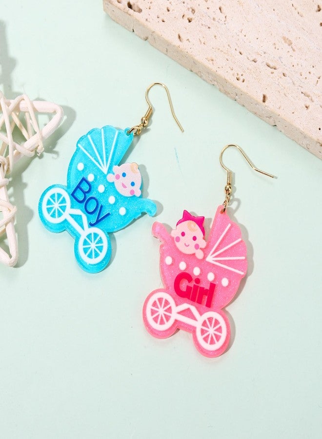 ARATLENCH Message Stroller Mismatched Glittered Dangle Earrings for Women (Mismatched Stroller Earirngs) - Image 3