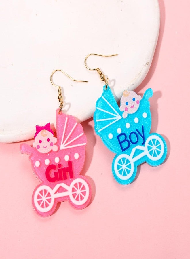 ARATLENCH Message Stroller Mismatched Glittered Dangle Earrings for Women (Mismatched Stroller Earirngs) - Image 2