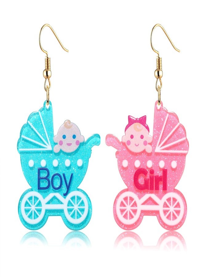 ARATLENCH Message Stroller Mismatched Glittered Dangle Earrings for Women (Mismatched Stroller Earirngs) - Image 1