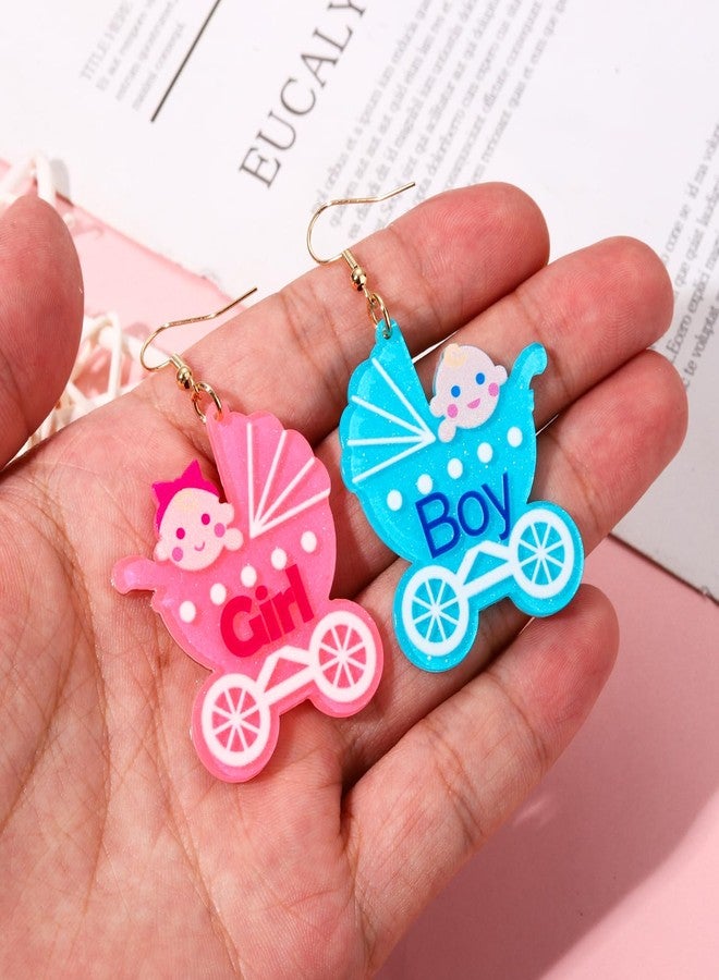 ARATLENCH Message Stroller Mismatched Glittered Dangle Earrings for Women (Mismatched Stroller Earirngs) - Image 4