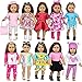 BDDOLL 23 Pcs 18 Inch Girl Doll Clothes and Accessories for 18 Inch Doll Dress with Our Generation Dolls Including 10 Complete Sets of Clothing Outfits - Image 4