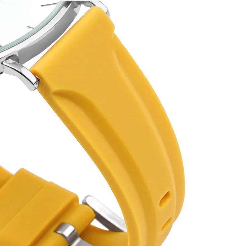 Bluejw New Arrival Slim Breathable Rubber Watch Band with Quick Release Stainless Steel Clasp – Waterproof Replacement Strap for Dive Watches and Smart Watches - Image 4