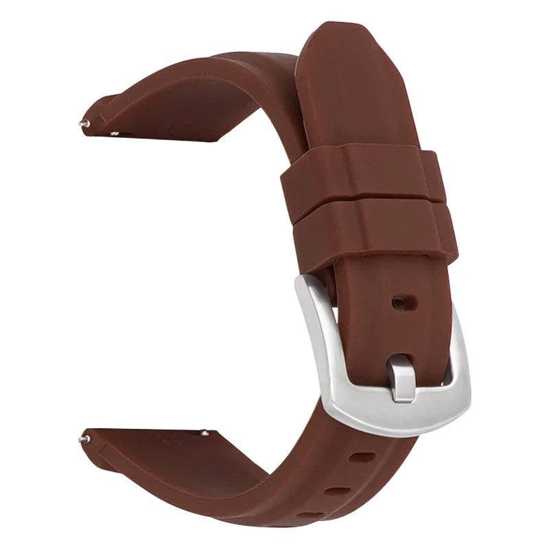 Bluejw New Arrival Slim Breathable Rubber Watch Band with Quick Release Stainless Steel Clasp – Waterproof Replacement Strap for Dive Watches and Smart Watches - Image 1