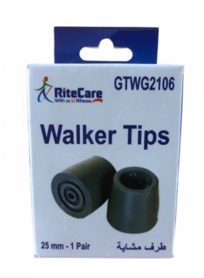RiteCare Walker Tips, 25mm, 1 Pair