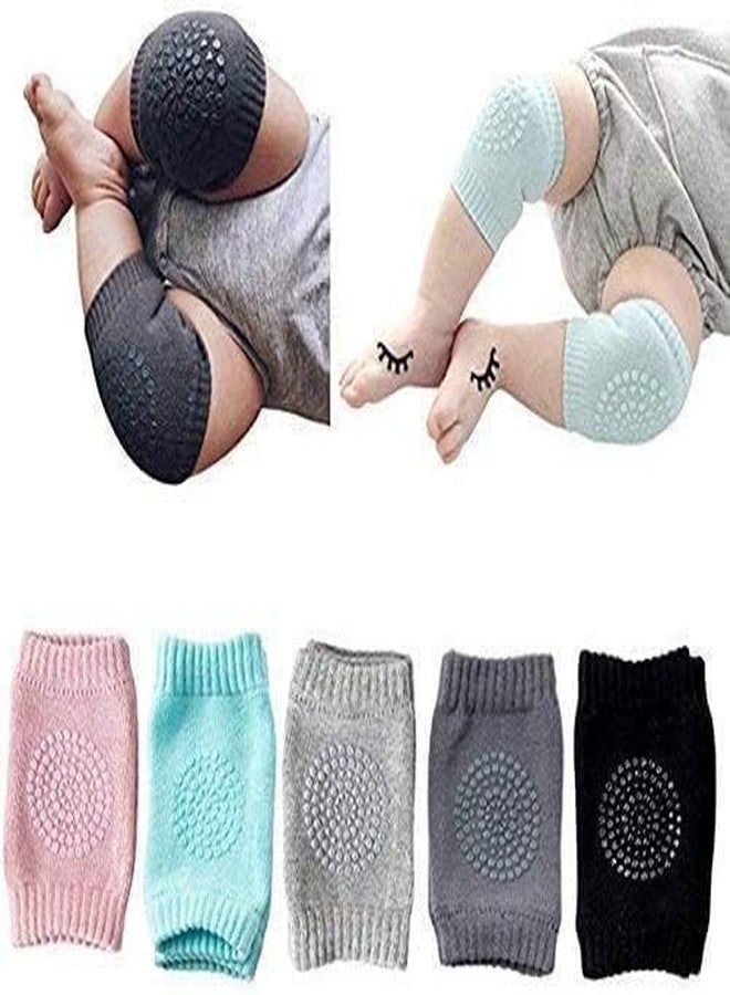 JAPSI Baby Knee Pads for Crawling, Anti-slip Cotton Protectors, Pack of 2, Multicolour - Image 3