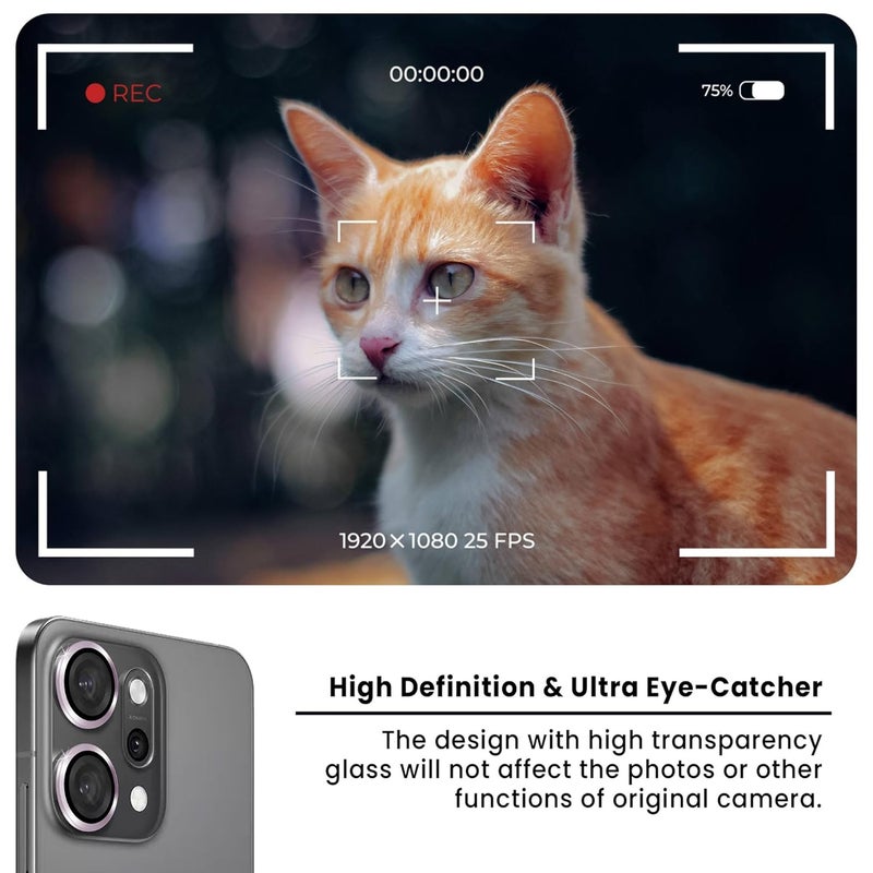 FIRST MART Camera Lens Protectors for Oppo Reno 14 Pro (6.67 Inches) Tough HD Individual Aluminum Alloy Lens Ring Cover, Scratch Resistant, Thin Lens Protection| Purple, 1 Pack - Image 4