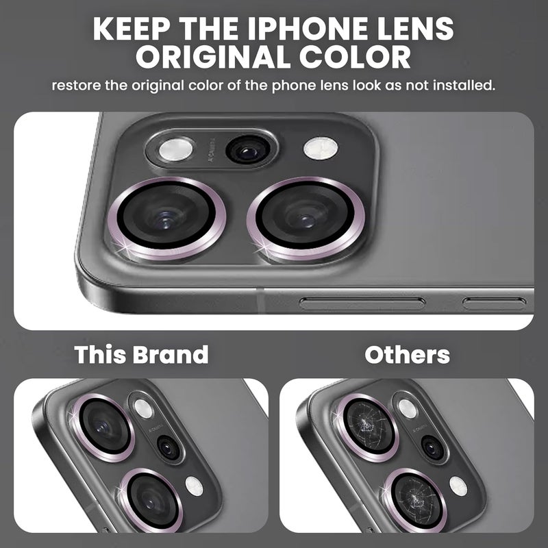FIRST MART Camera Lens Protectors for Oppo Reno 14 Pro (6.67 Inches) Tough HD Individual Aluminum Alloy Lens Ring Cover, Scratch Resistant, Thin Lens Protection| Purple, 1 Pack - Image 3