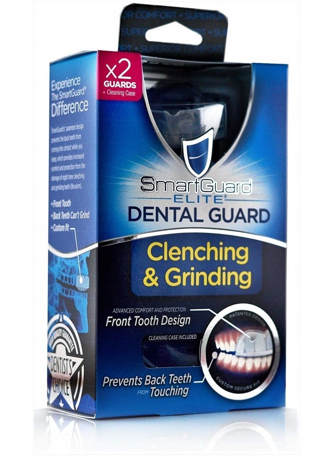 SmartGuard - Dental Guard SMARTGUARD Elite (2 Guards 1 Travel case) Front Tooth Custom Anti Teeth Grinding Night Guard for Clenching - Dentist Designed - Bruxing Splint Mouth Protector for Relief of Symptoms - Image 1
