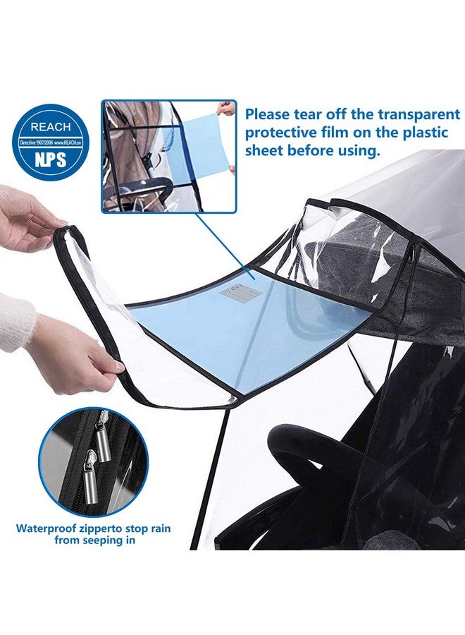 Vaxaape Stroller Rain Cover,Universal Stroller Accessory,Waterproof, Windproof Protection,Protect from Dust Snow,Baby Travel Weather Shield - Image 2