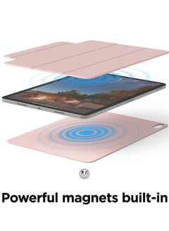 Elago Magnetic Folio iPad 10th Generation Case Cover (2022) 10.9 inch [Magnet Integrated Back Plate attaches to Metal Surfaces] - Sand Pink  - Image 2
