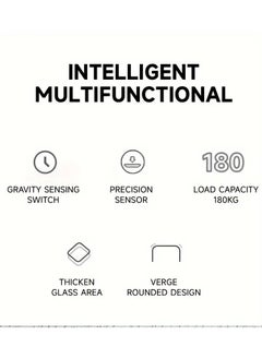 VIUAUAX 1Pcs Weight Scale High Accuracy Intelligent Home Small Body Scale Dormitory Weighing Scale High Accuracy Electronic Weighing LCD HD Display,High PrecisionElectronic Body Weight Scale,Household Electronic Scale,Smart Body Weight Scale,Weighing Electronic Scale,Black  - Image 5