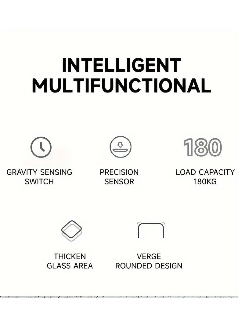VIUAUAX 1Pcs Weight Scale High Accuracy Intelligent Home Small Body Scale Dormitory Weighing Scale High Accuracy Electronic Weighing LCD HD Display,High PrecisionElectronic Body Weight Scale,Household Electronic Scale,Smart Body Weight Scale,Weighing Electronic Scale,Black  - Image 5