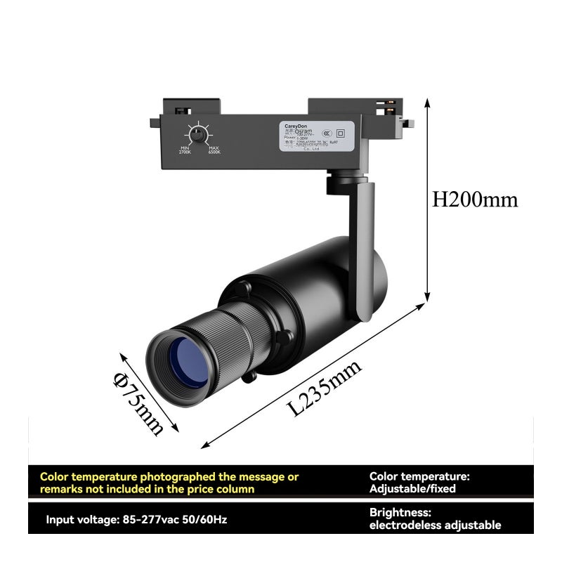 Adjustable Art Gallery Track Light with Dimmable Focus for Museum Exhibitions and Artwork Display - Image 2