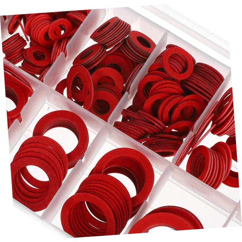 Steel Flat Washer Set 600pcs Assorted Fiber Gaskets Multipurpose Mechanical Household Use - Image 4