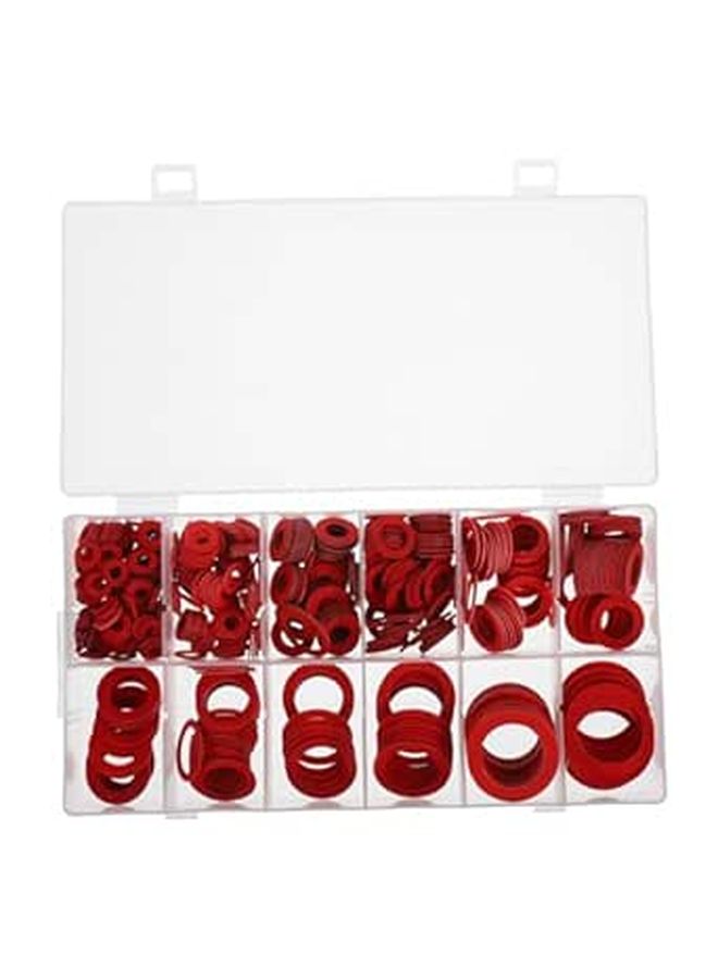 Steel Flat Washer Set 600pcs Assorted Fiber Gaskets Multipurpose Mechanical Household Use - Image 1