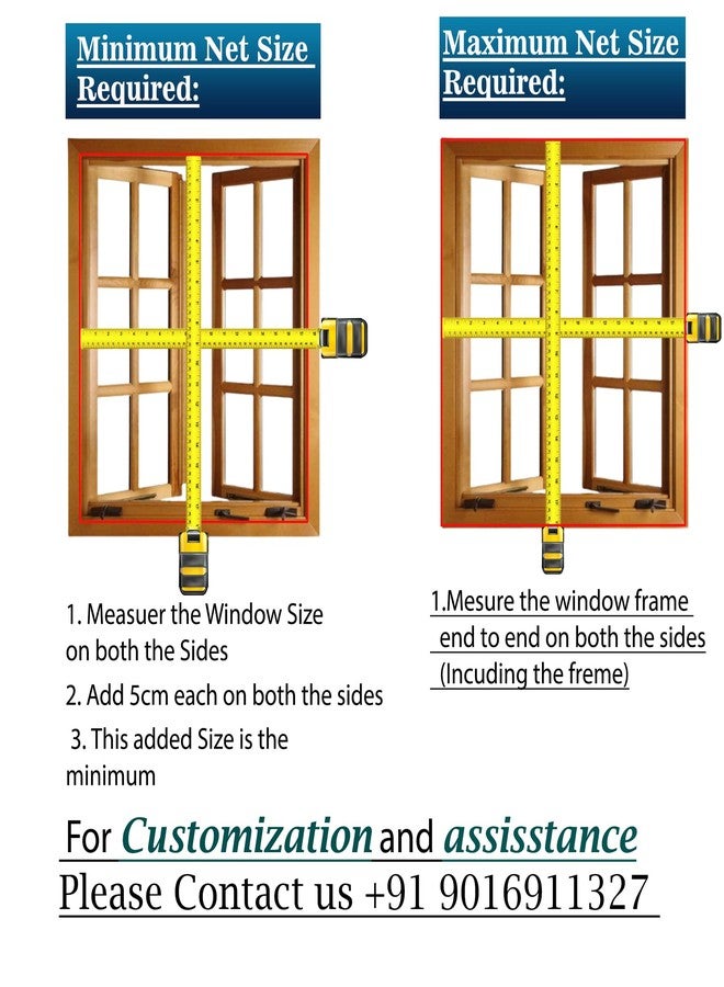 WNE Jaliwale Pre-Stitched Fiberglass Window Mosquito Net with Zipper, Self Adhesive Hook Tape, Size:Height 130cm x Width 180cm (51.18x70.86Inches or 4.26x5.90ft) Colour - White - Image 2