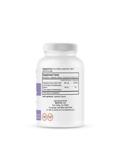 BESTVITE Pantothenic Acid 500mg (Vitamin B5)(240 Vegetarian Capsules) - No Stearates - No Gelatin - No Calcium Silicate - Vegan - Non GMO - Gluten Free  - Image 1