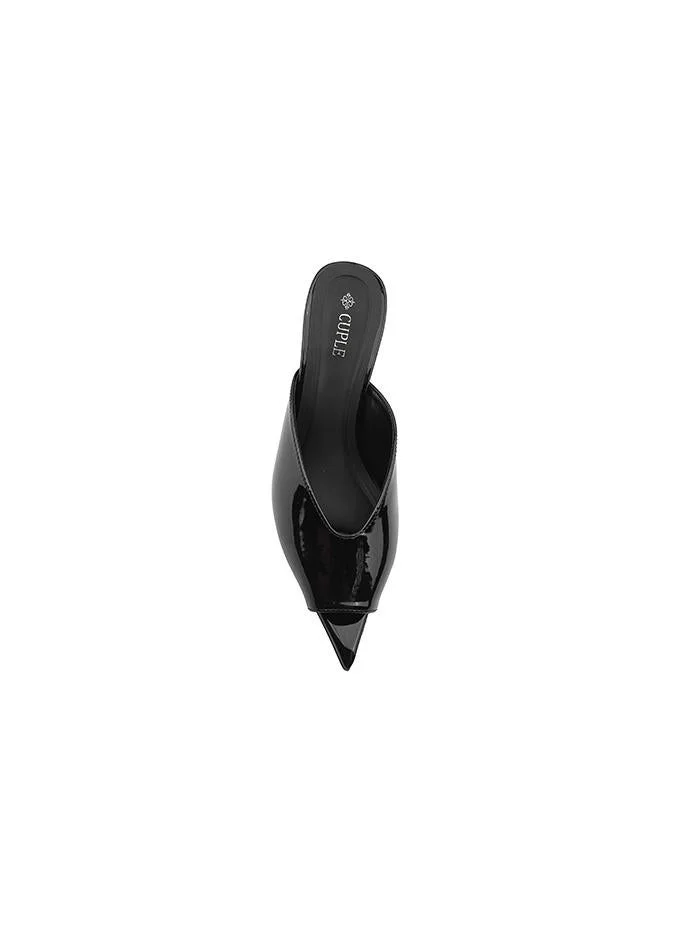 Cuple Black Heel Slipper – Modern Minimalist for Women | Best Price UAE