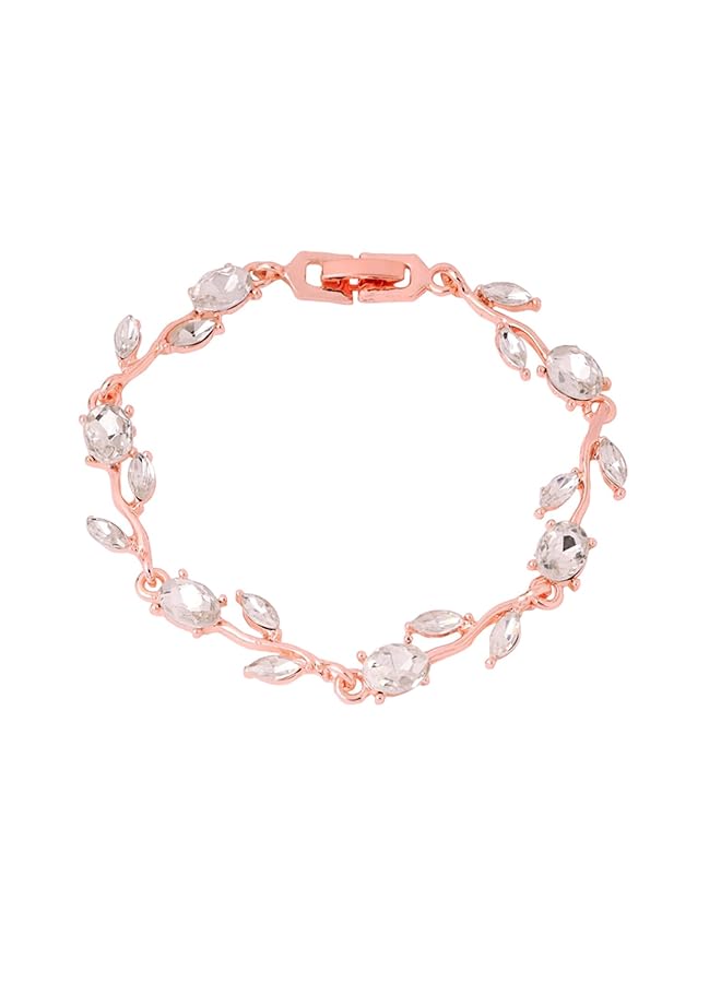 تشيميز أصفر أحدث سوار مصمم من أحجار الزركون السويسرية بتصميم سلسلة الورد للنساء والفتيات - Image 1