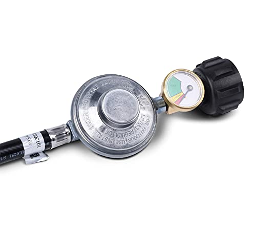 GasSaf 3Feet Low Pressure Propane Regulator and Hose Replacement for Weber Gas Grill Most LP Gas Grill, Heater and Fire Pit Table, Type-1 (QCC-1) Tank Connect,3/8" Female Flare Nut -CSA Certifide - Image 3