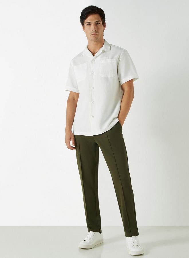 Ecko Unltd. Ecko Unltd Solid Camp Collar Linen Blend Shirt - Image 2