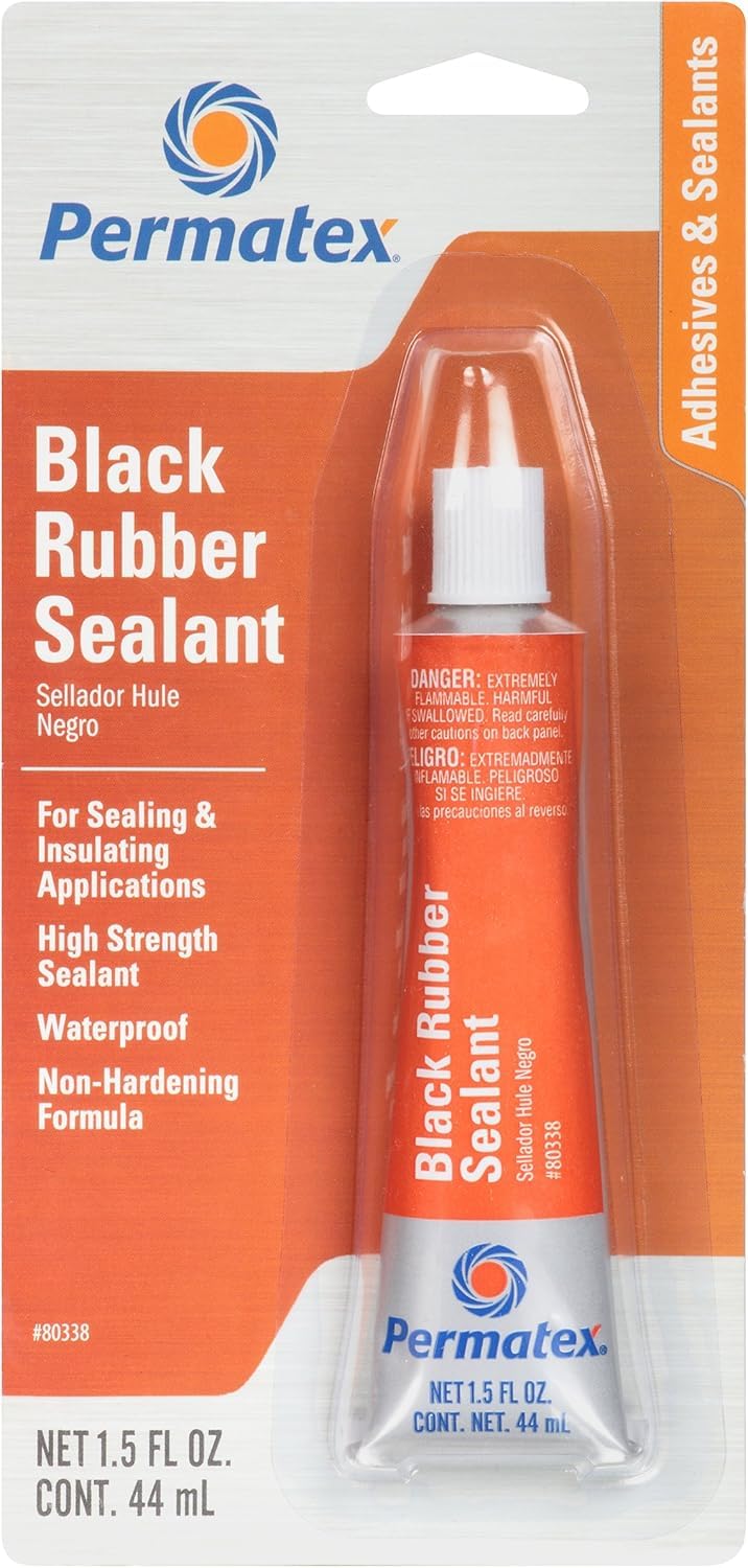 Permatex 80338 Black Rubber Sealant, 1.5 oz. Tube - Image 3