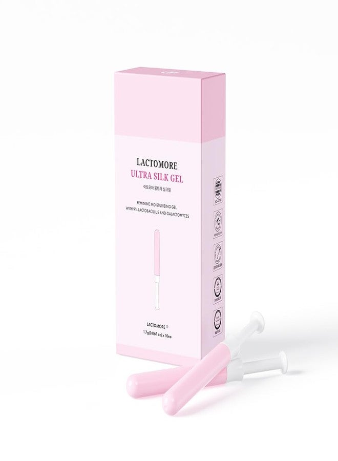 LACTOMORE Ultra Silk Gel | Intimate Hydration Gel with Silky Smooth Texture | For Dryness Relief & Soothing Care | Deep Hydration with Aloe, Hyaluronic Acid & Probiotics (1Box x 10pcs - Image 1