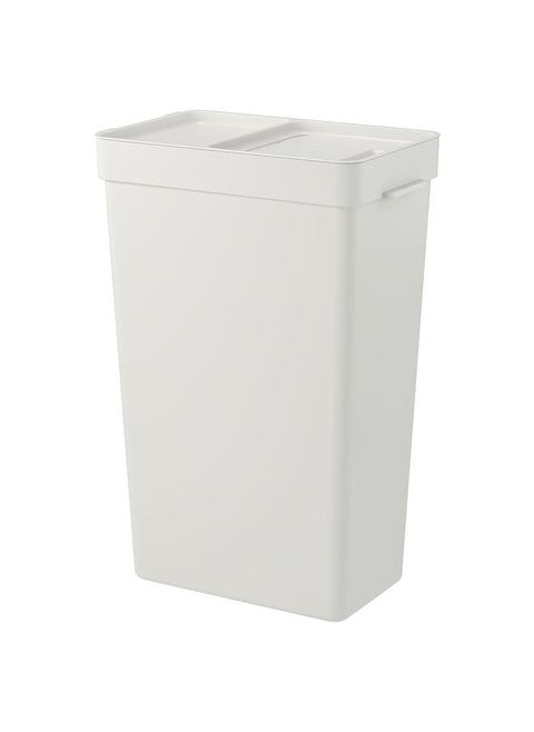 Bin With Lid, Light Grey, 35 L