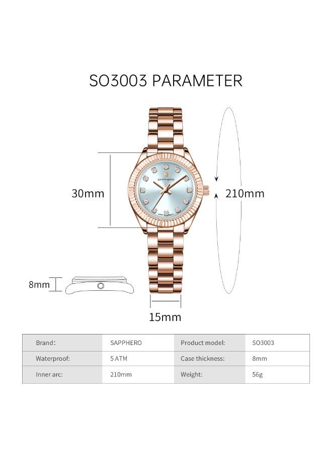 SAPPHERO Watches for Women Luxury Stainless Steel Ladies Watches Women's Bracelet Watch Small Analog 5ATM Waterproof Wrist Watch Elegant Gifts for Women - Image 5
