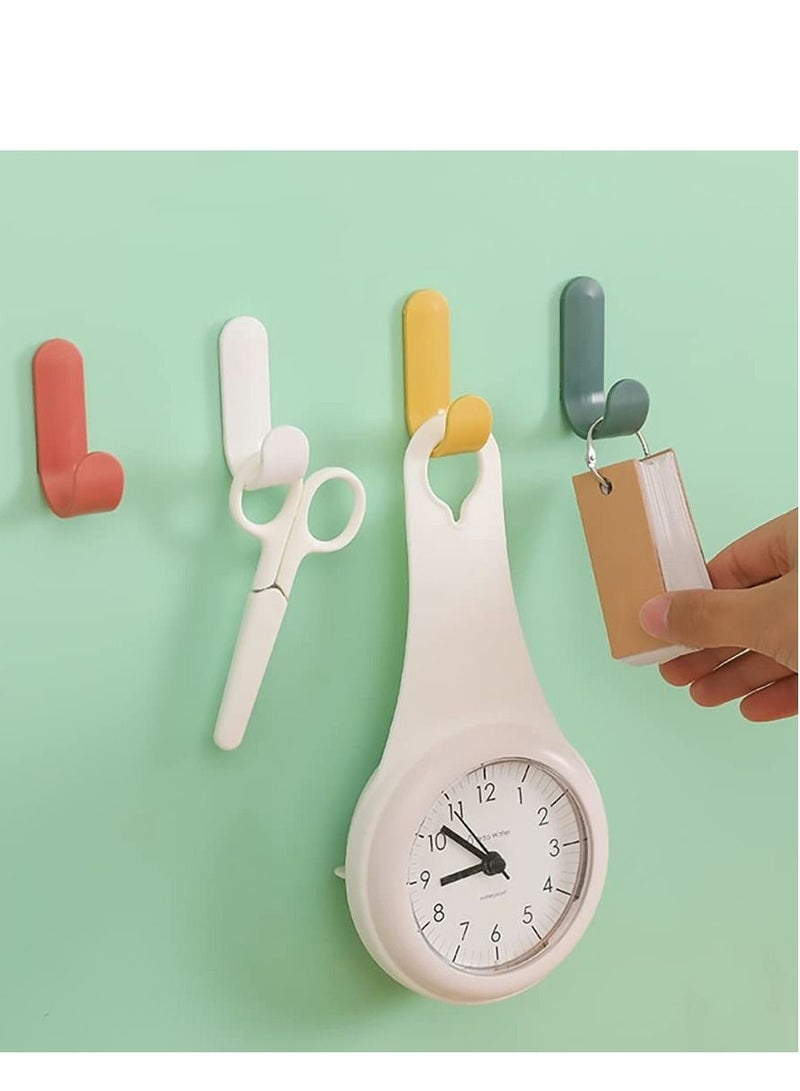 Adhesive Hooks Utility Wall Hooks Key Hooks for Wall Decorative Key Holder Rack Self Adhesive Wall Hooks for Towels Hats Shower, Kitchen Living Room Office(30 Pcs) - Image 4