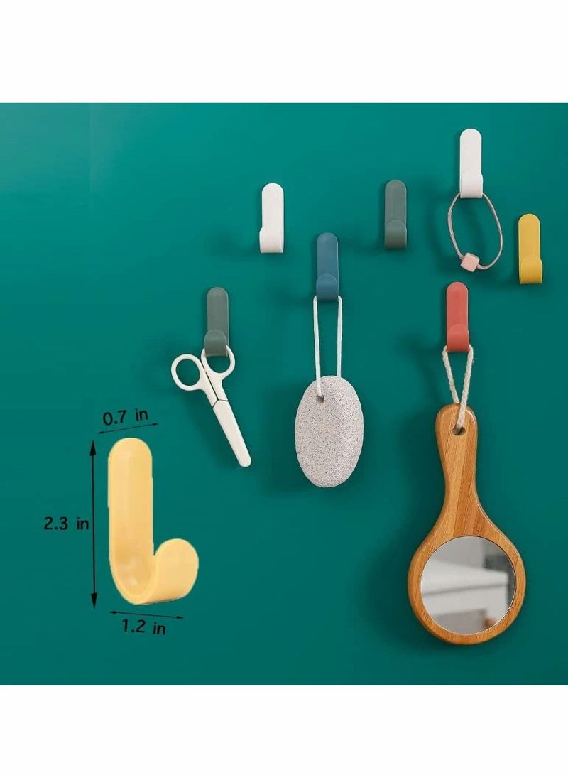 Adhesive Hooks Utility Wall Hooks Key Hooks for Wall Decorative Key Holder Rack Self Adhesive Wall Hooks for Towels Hats Shower, Kitchen Living Room Office(30 Pcs) - Image 5