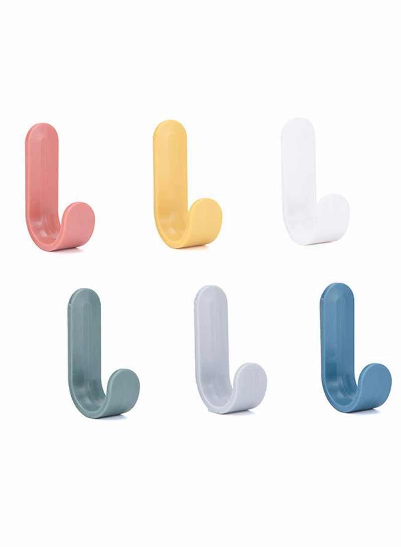 Adhesive Hooks Utility Wall Hooks Key Hooks for Wall Decorative Key Holder Rack Self Adhesive Wall Hooks for Towels Hats Shower, Kitchen Living Room Office(30 Pcs) - Image 1
