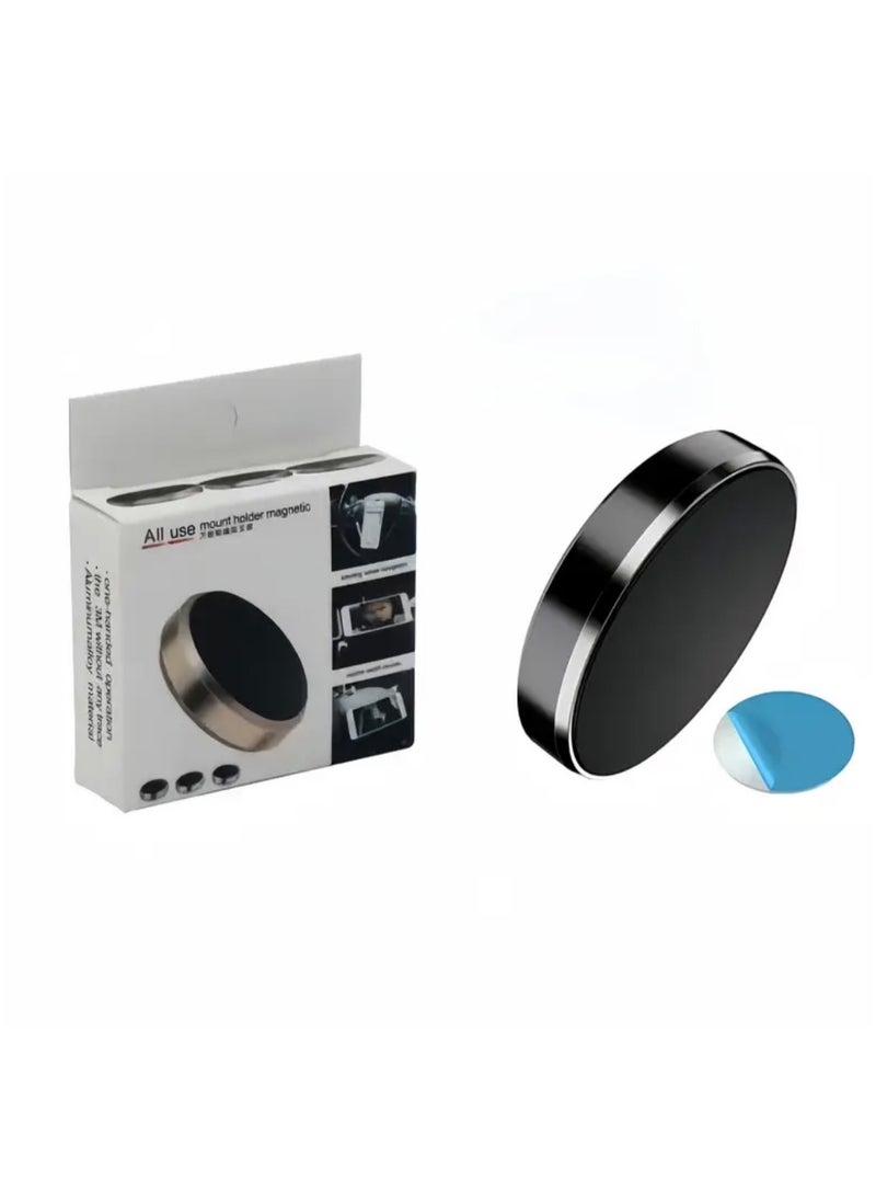 CleanWave - The Pure Effect Black Universal Magnetic Phone Holder – Round Design, Powerful Mount for Any Surface. Secure, Stylish & Super Strong Hold, for Large Smartphones (4"-7") | Secure Fit for iPhone 15/16, Samsung S24/S23, Xiaom  - Image 1