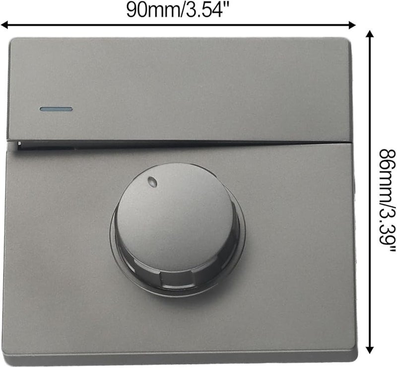 Gray Ceiling Fan Speed Controller Stepless Adjustment Flame Retardant PC Material - Image 4