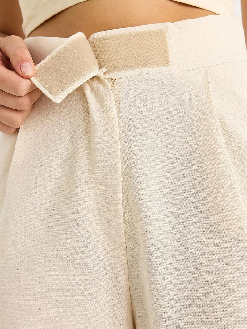 Bianco Lucci LUCCI High Waist Wide Leg Pants