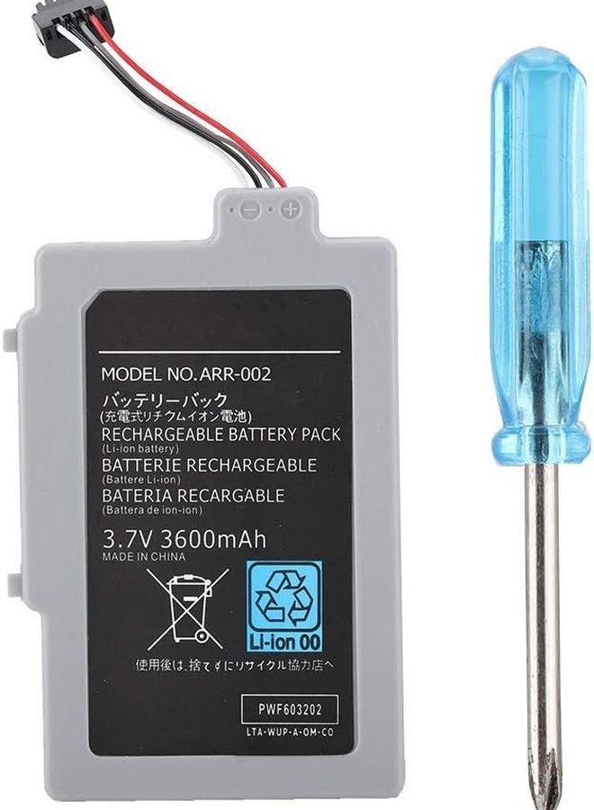 Akozon بطارية قابلة لإعادة الشحن 3.7 فولت 3600 مللي أمبير بديلة لمقبض تحكم WIIU - Image 1