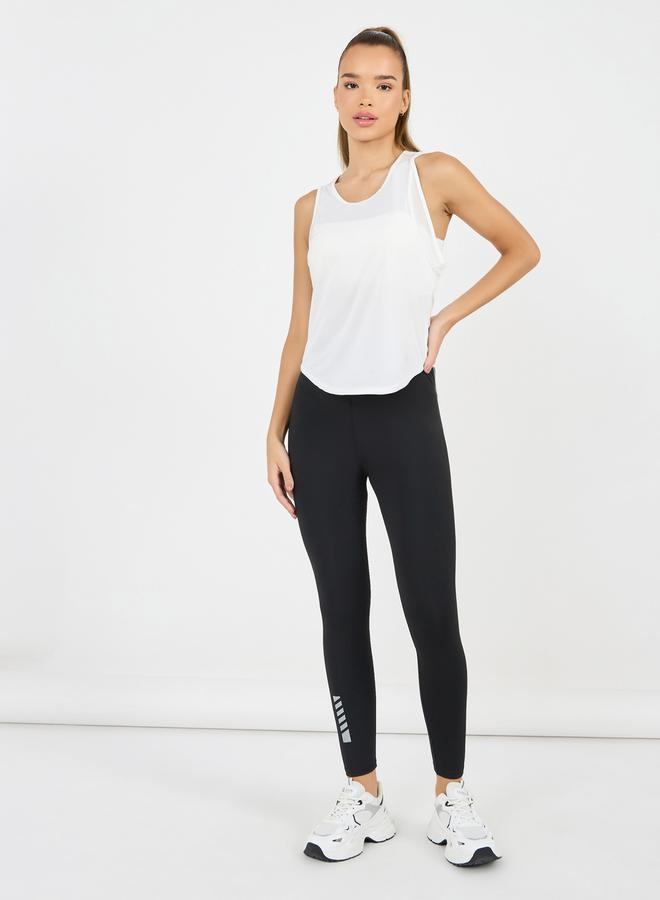 ستايلي اكتيف بلوزة رياضية بلا أكمام مع تفاصيل شبكية - Image 2