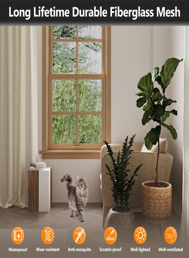 Secopad Replacement Window Screens Repair Kit, 48IN X 177IN Screen Door Mesh Replacement Kit, Durable Fiberglass Mesh Screen Roll with Tools for Windows Doors Patio and Porch Screens, Grey - Image 5