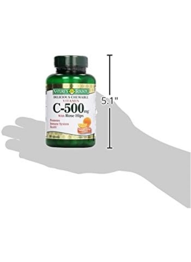 NATURE'S BOUNTY - Vitamin C- 500Mg. With Rose Hips Chew 90 Chewable Tablets - Image 1