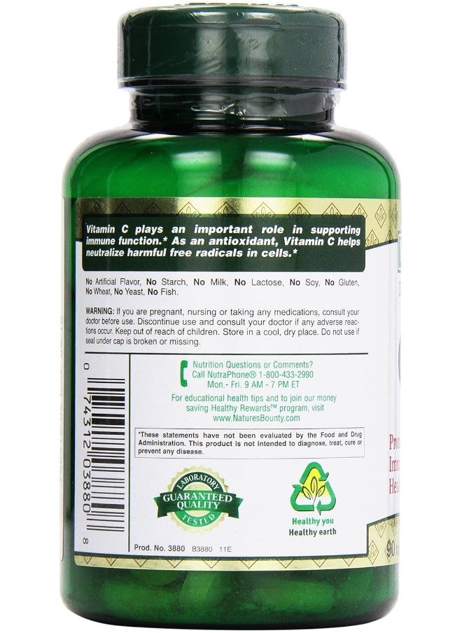 NATURE'S BOUNTY - Vitamin C- 500Mg. With Rose Hips Chew 90 Chewable Tablets - Image 1