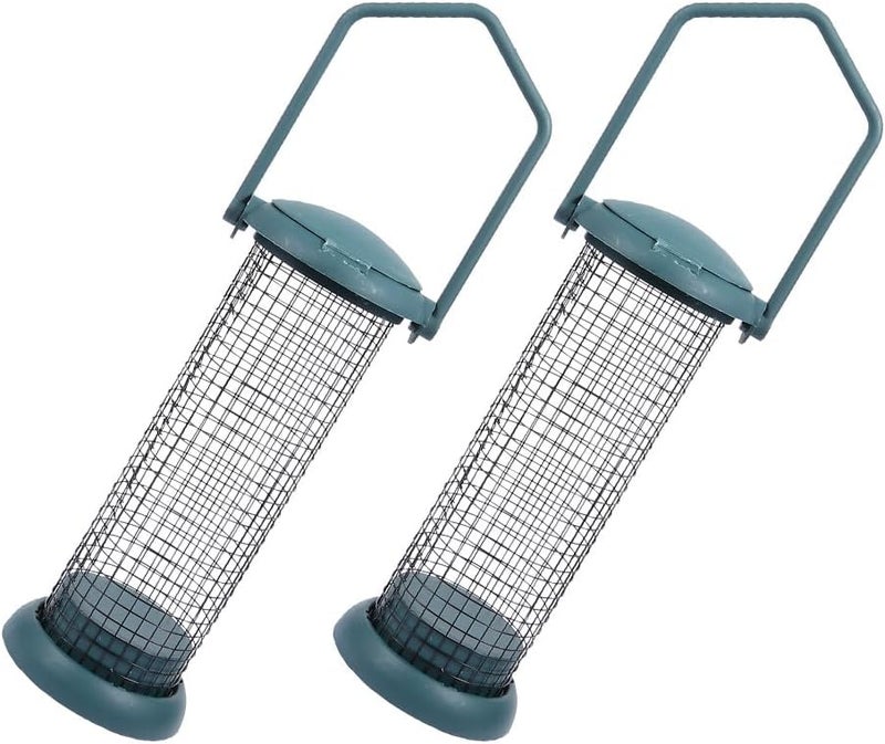 FUNOMOCYA 2pcs Outdoor Bird Feeder Grease Container Metal Bird Tube Feeder Metal Birds Feeder Food Container Suet Bird Feeder Automatic Pet Feeder Bird Resting Tool Hanging Plastic - Image 2
