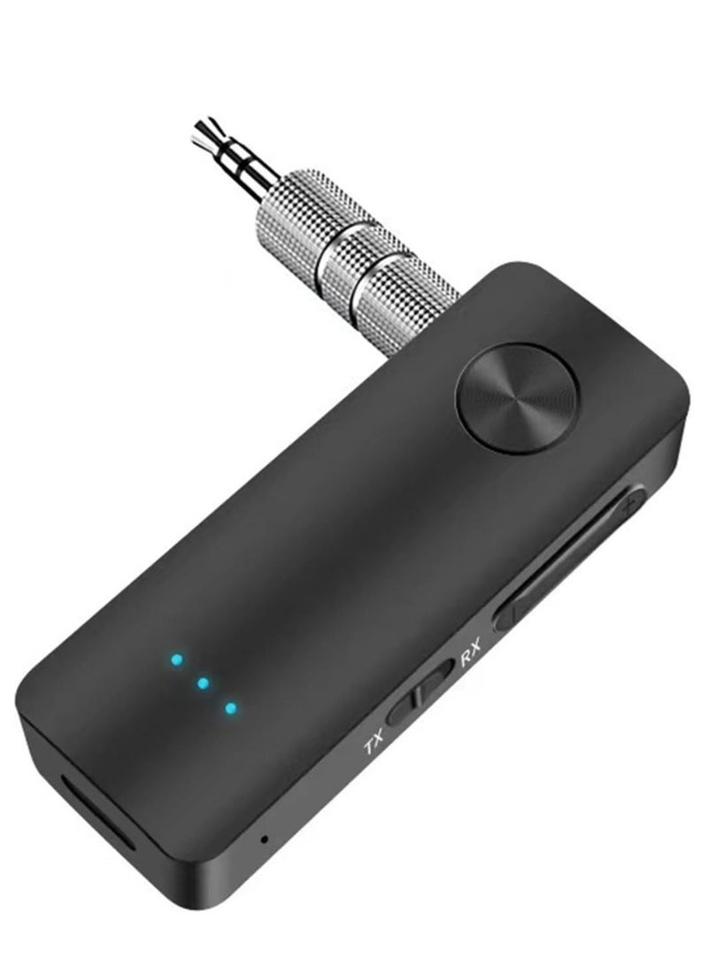 Bluetooth 5.3 Transmitter Receiver for TV to BT Headphone, Low Latency, HiFi 3.5mm AUX Bluetooth Car Adapter, Mini Poratble Wireless Audio Receiver for TV/PC,Car Home Stereo, Airplane, Boat, Gym - Image 1