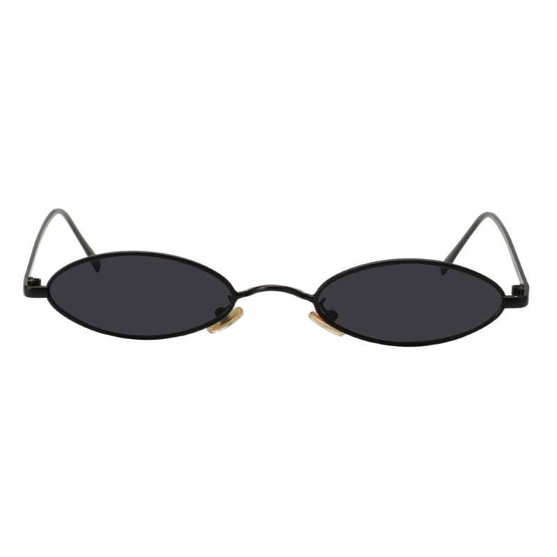 MEETSUN Vintage 90s Small Oval Sunglasses For Women Men Metal Frames Designer Gothic Glasses (C10-Black-Gray) - Image 4