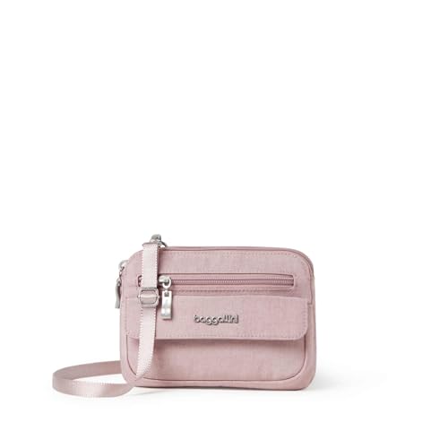 Baggallini womens Modern Everywhere Mini, Blush Shimmer, One Size US - Image 1