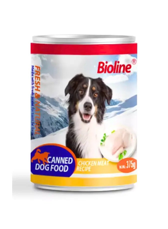 بايولاين طعام الكلاب المعلب من بيولاين، 375 جم - [نكهة - لحم دجاج]، 3 قطع - Image 2
