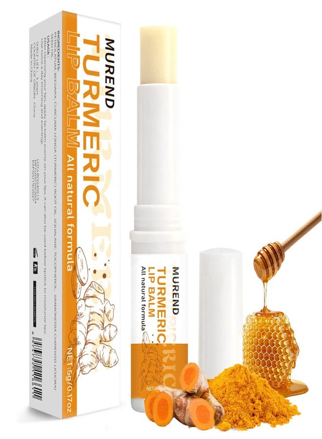 MUREND Turmeric Lip Balm for Smokers Dark Lip Treatment with Turmeric oil, Help Fade Lip, Lip Exfoliator, Long-Lasting Natural Balm Moisturize & Nourish Dry, Cracked, Dull, Reduce Fine Lines Lip - Image 1