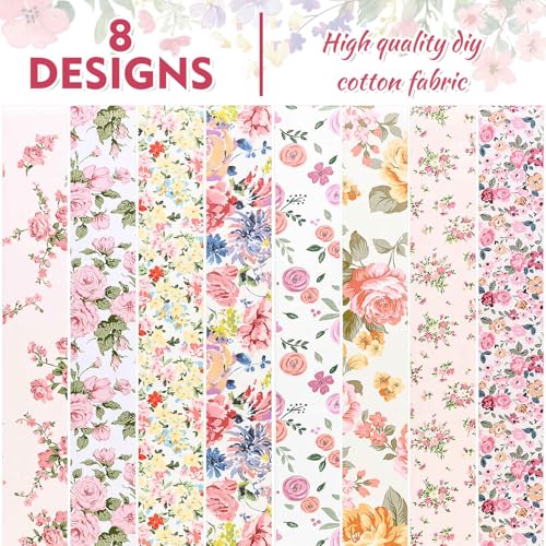 Bolsome 40 Pcs Pink Retro Floral Cotton Jelly Fabric Strips for Quilting Crafting Spring Summer Flower Precut Patchwork for Sewing DIY Crafts 2.55 Inch Cotton Fabric Bundles (Hydrangea) - Image 4